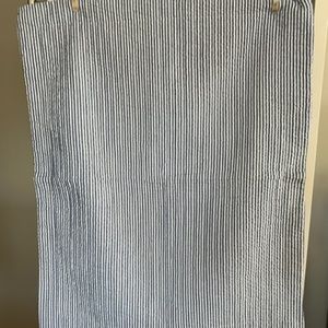 Eileen West blue white seersucker quilt